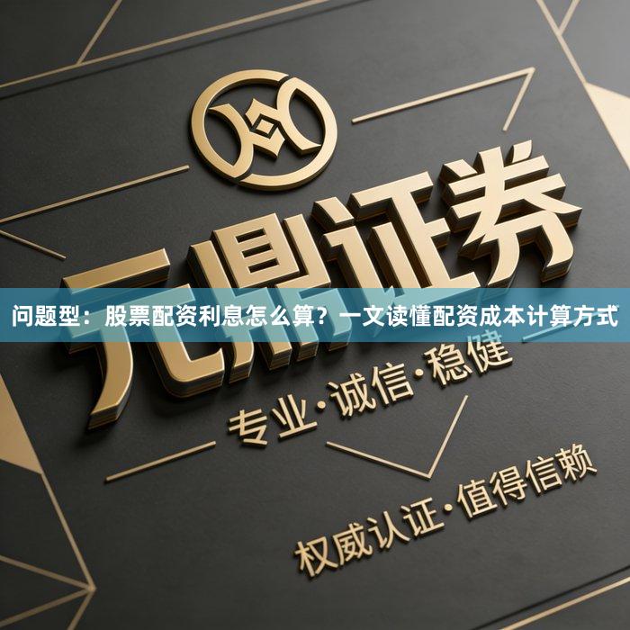问题型：股票配资利息怎么算？一文读懂配资成本计算方式