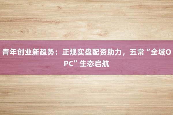 青年创业新趋势：正规实盘配资助力，五常“全域OPC”生态启航