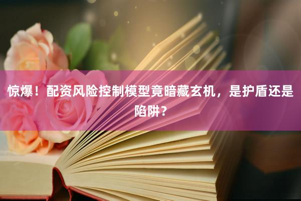 惊爆！配资风险控制模型竟暗藏玄机，是护盾还是陷阱？