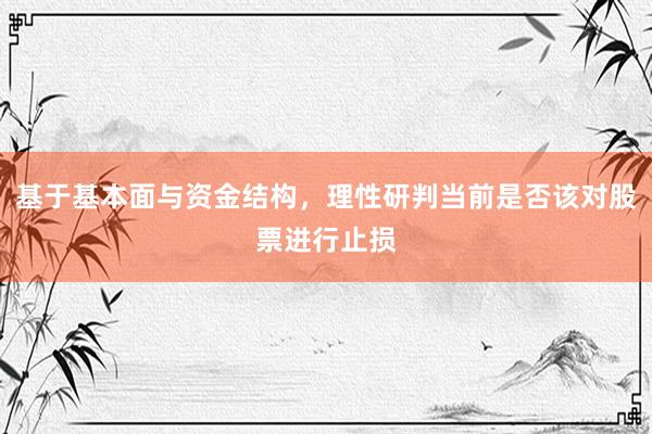 基于基本面与资金结构，理性研判当前是否该对股票进行止损