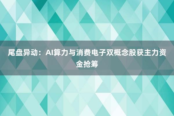 尾盘异动：AI算力与消费电子双概念股获主力资金抢筹